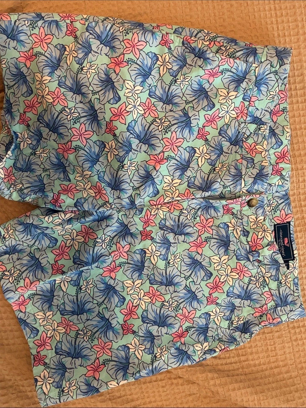 vineyard vines Floral Bermuda Shorts Blue & Green Size 35